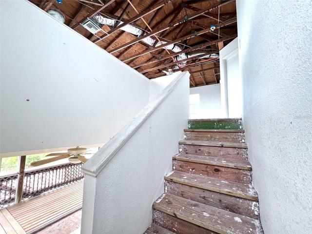 Stairs leading to the master bedroom