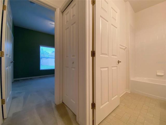 Linen Closet located in hallway. Guest Bathroom