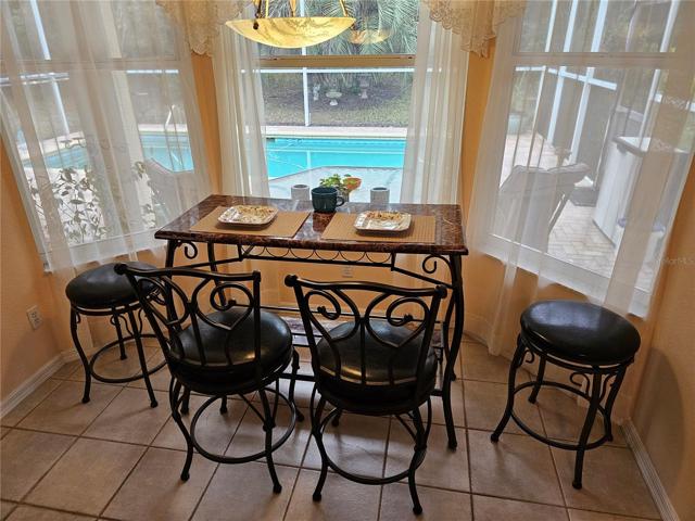 Eat in Kitchen view to pool