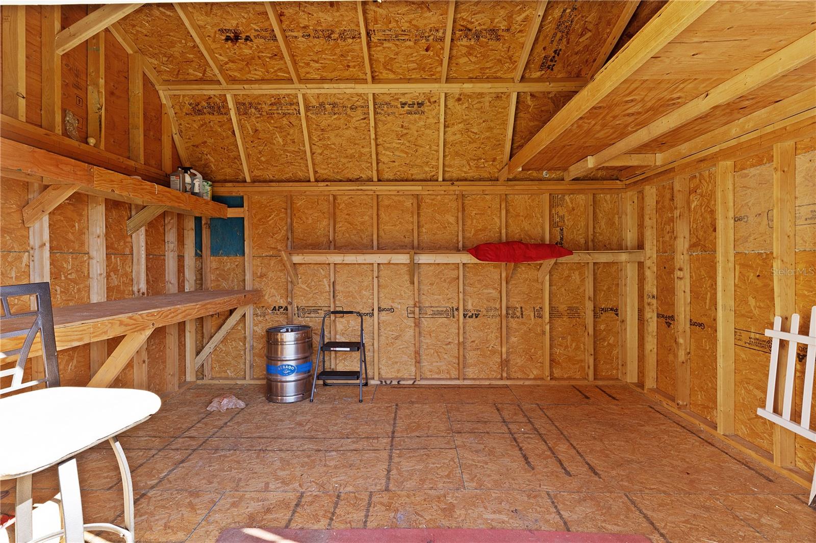 Plenty of space to store extra items or add electricity and have a great workshop