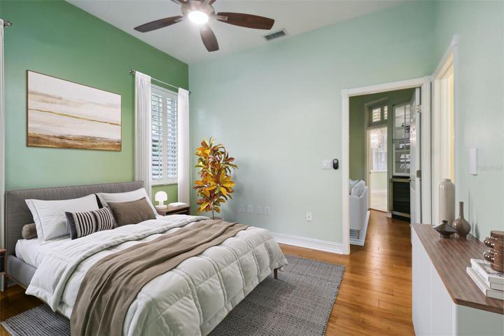 Digitally staged bedroom