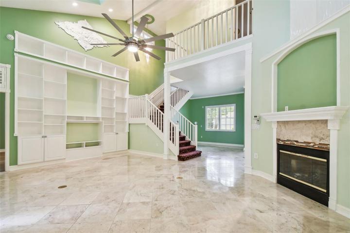 Soaring ceilings in great room.
