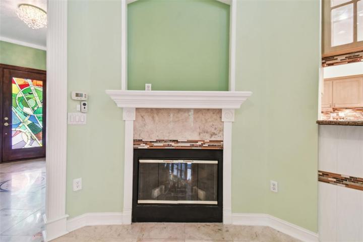 Wood burning fireplace