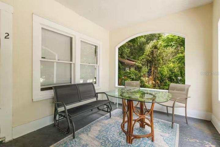 Private front porch for each apartment.