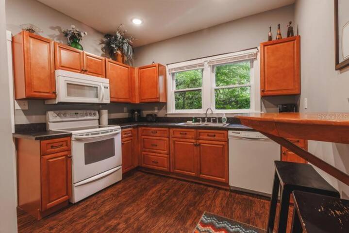 Kitchen with window.