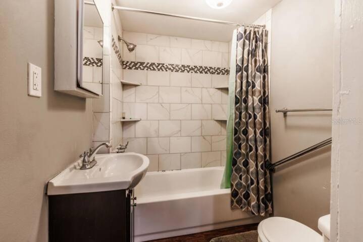Renovated bathroom.