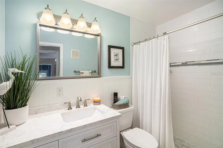 Gorgeous updated bath is stunning