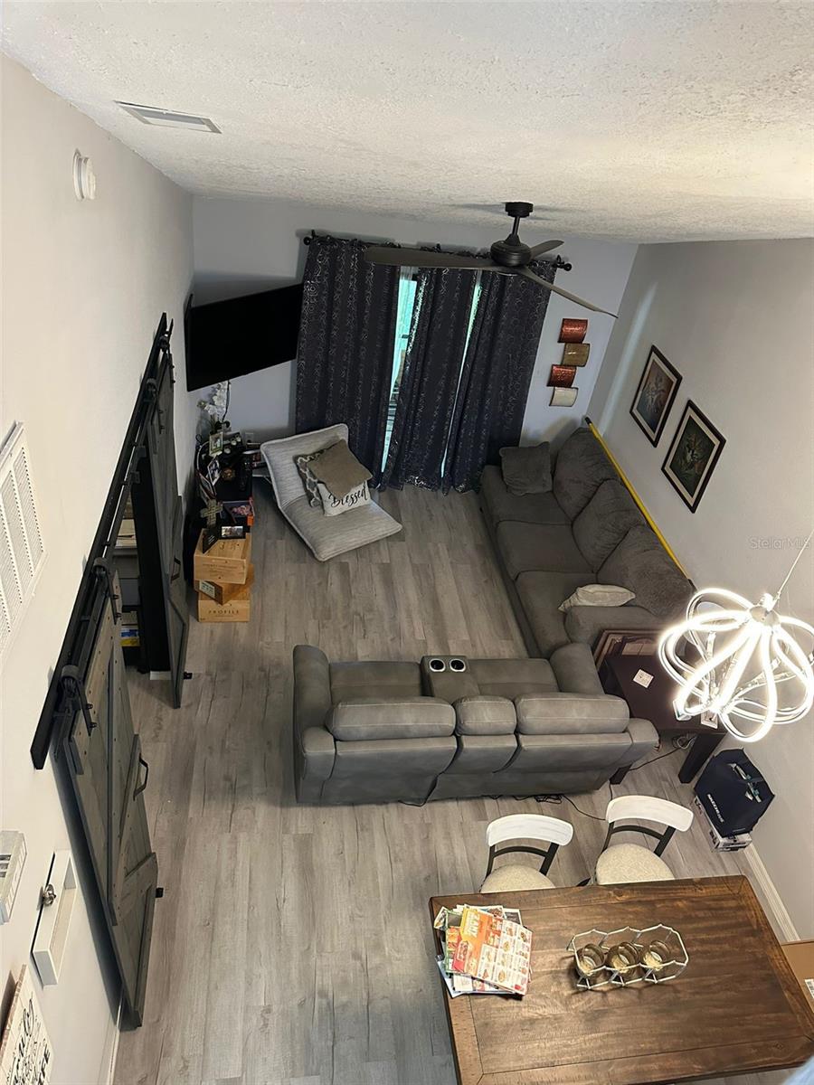 Look from the 2nd floor towards living and dinning room