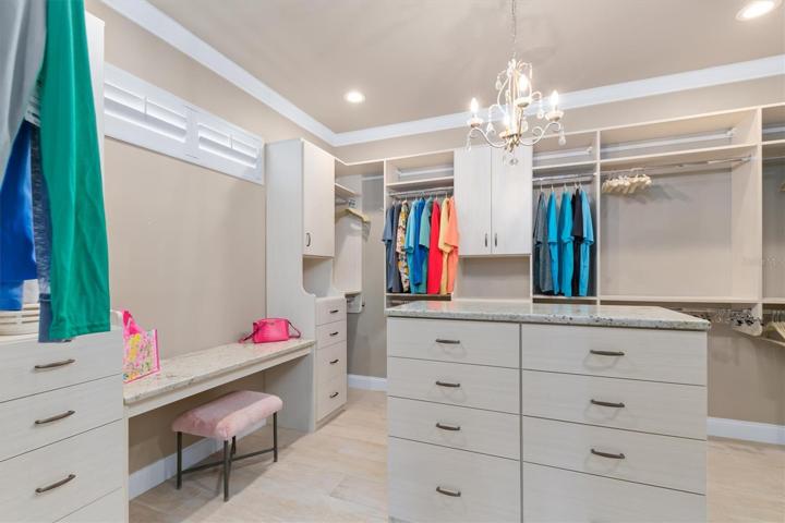 More than just a walk-in closet. This is a true dressing room.