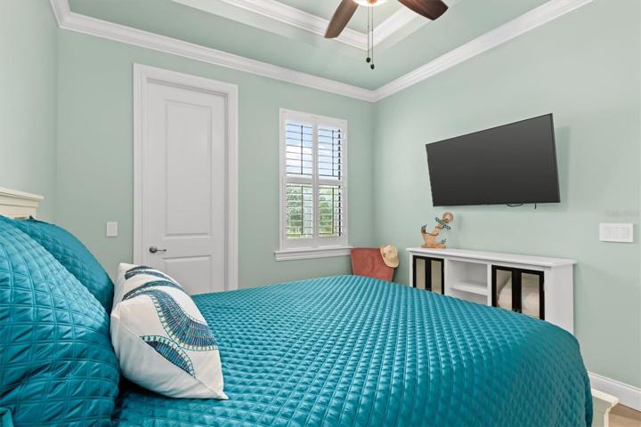 Guest room has full walk-in closet.