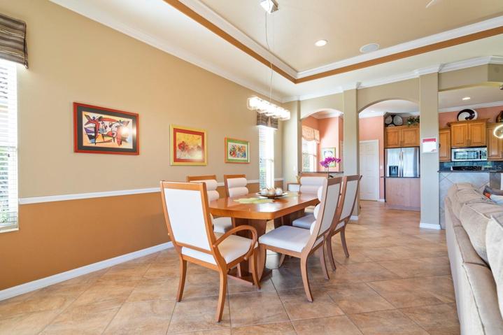 Dining Room open to Great Room and Kitchen