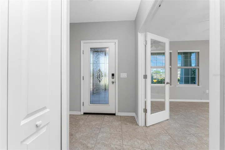 Front entry with den/office