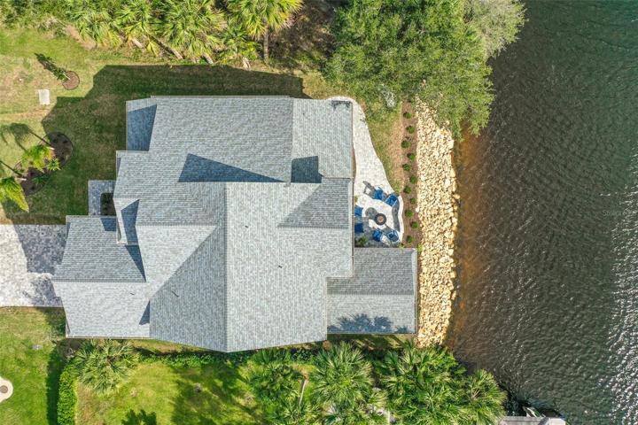 Aerial View of Home & Canal