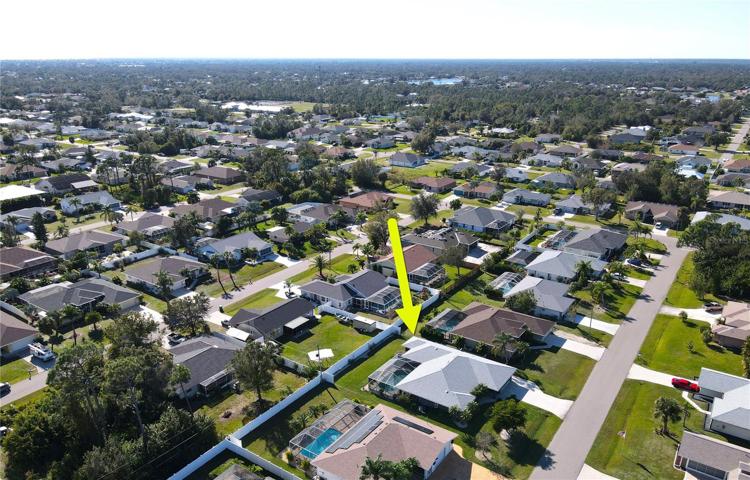 Aerial view of home