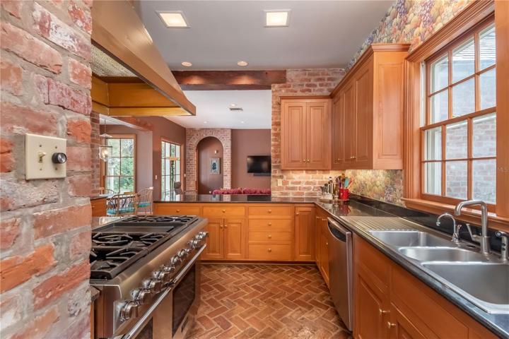 Ample cabinet storage in kitchen.