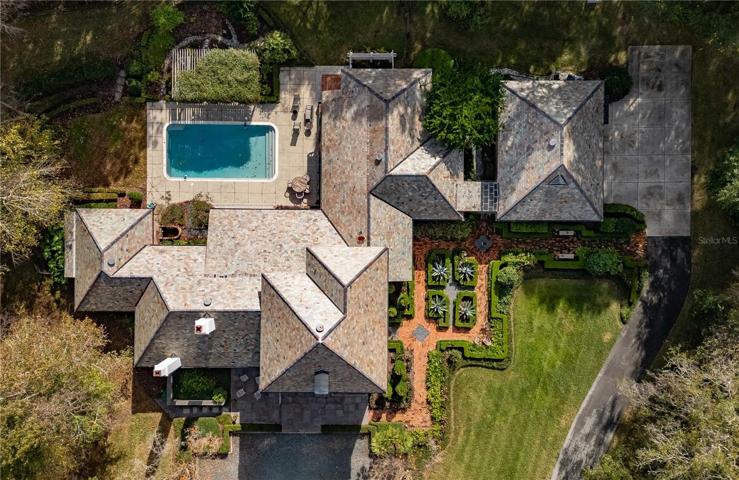 A sprawling estate with lots of space.