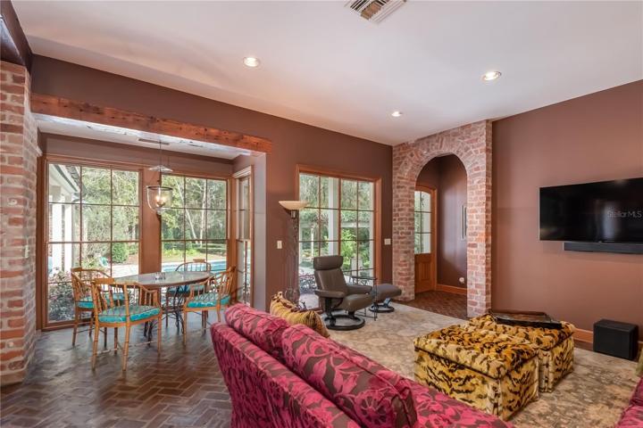 A family room with a convenient location.