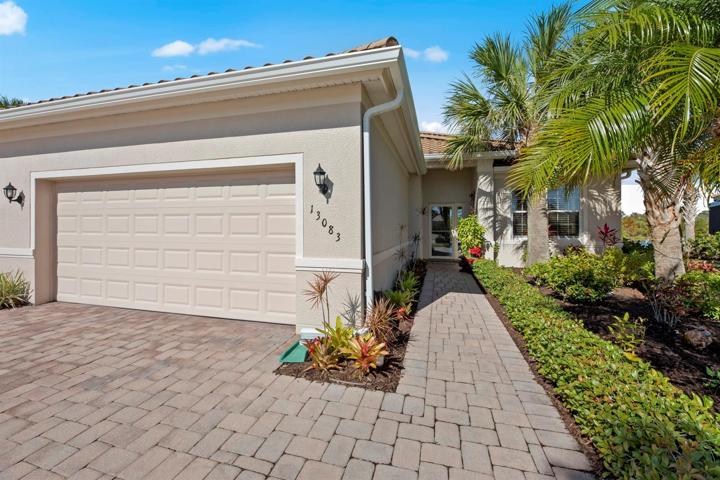 Paver driveway and front entrance.