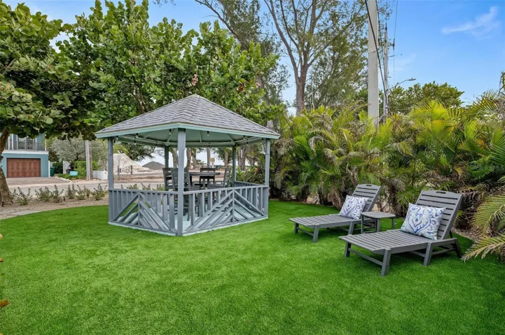 Side yard with turf