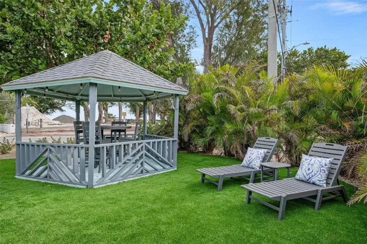 Side yard with turf