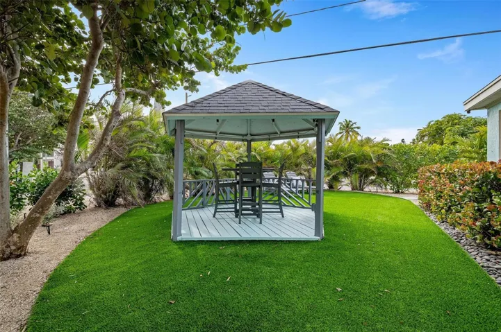 Side yard with turf