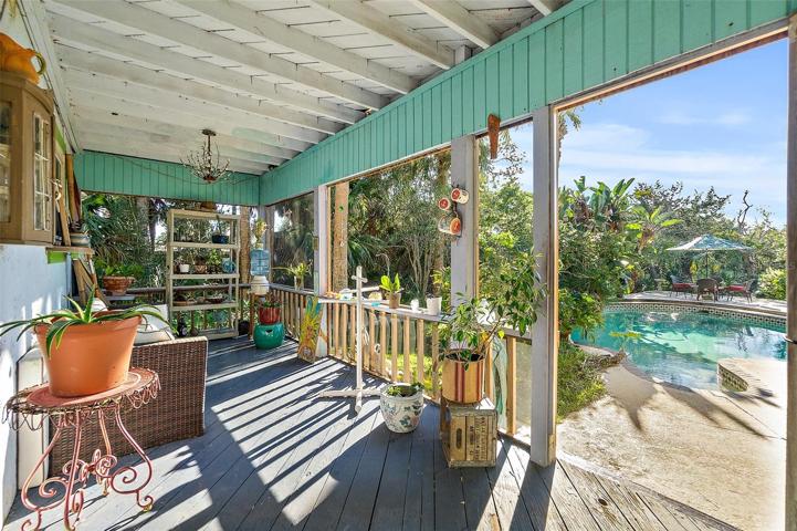 View of the patio and pool deck.