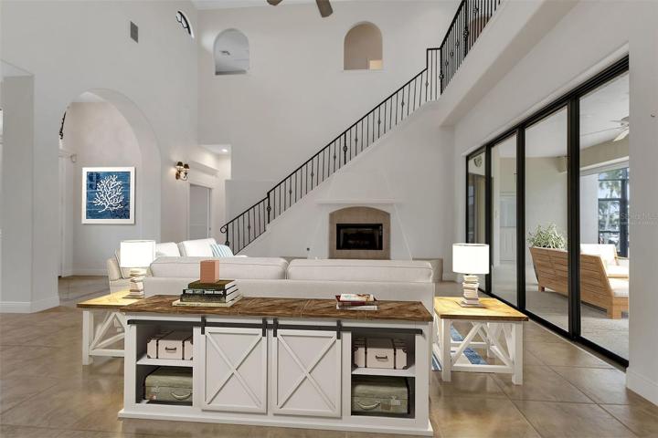 Virtually Staged Formal Living Room