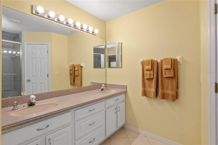 Master bathroom with double sinks