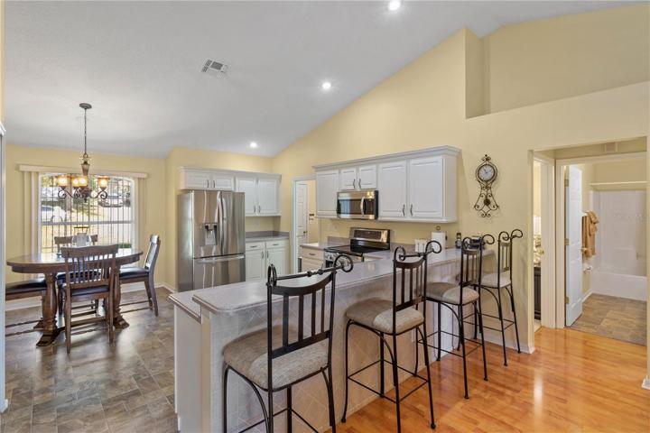 Kitchen showcasing the space you have for barstools