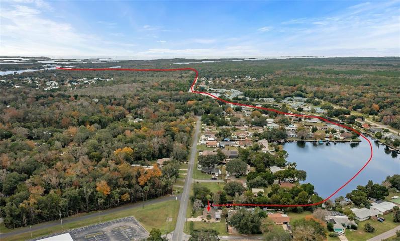 Aerial canal to river