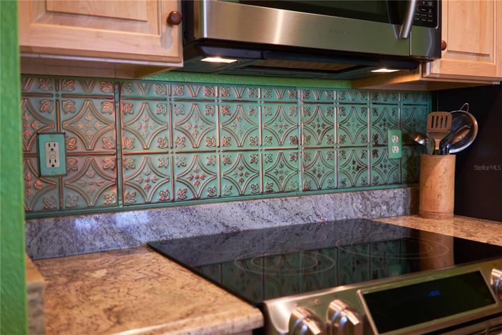 Kitchen custom metal Backsplash