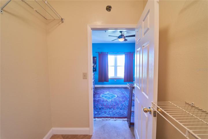 Bedroom 2 Walk in closet/office looking out