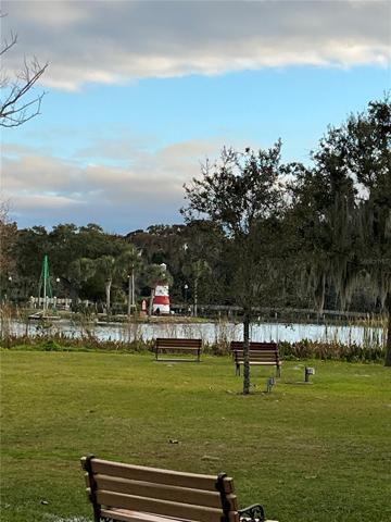 View of Mount Dora Light Tower from Elizabeth Evans Park