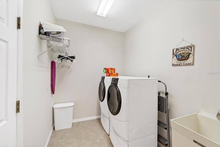 Washer and dryer remain, utility tub