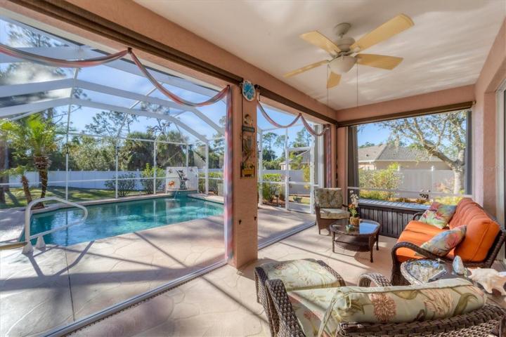 Pull down sun shades, accordion shutters