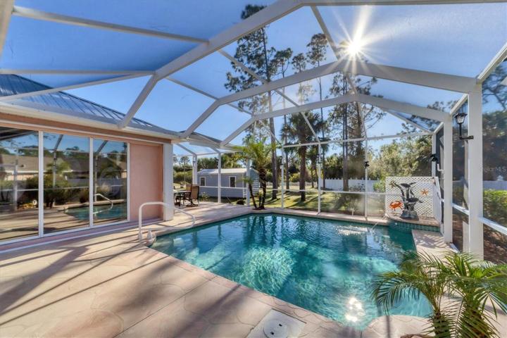 Pool with turtle fountain
