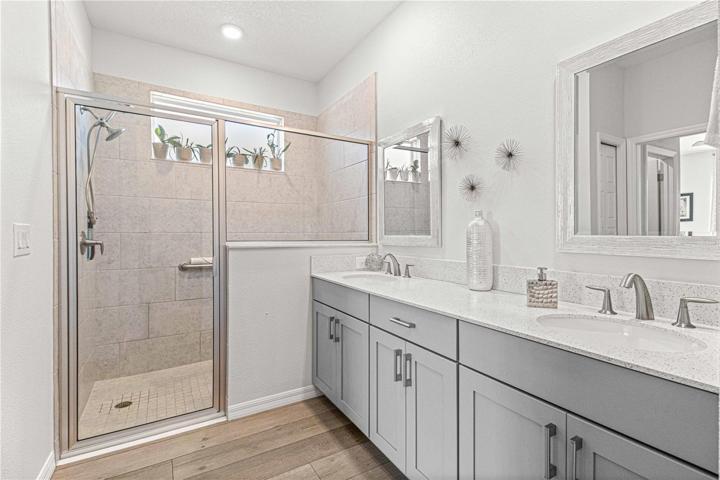Step In Shower with Custom Tile