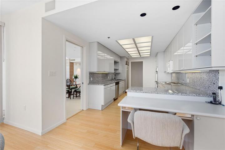 Kitchen with built-in desk
