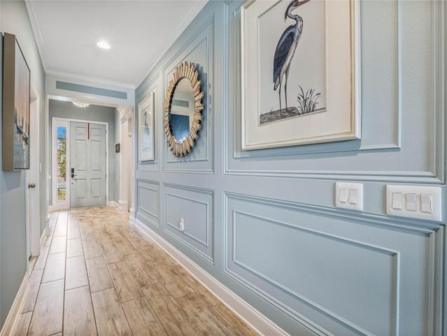 Custom trim and moldings throughout the home