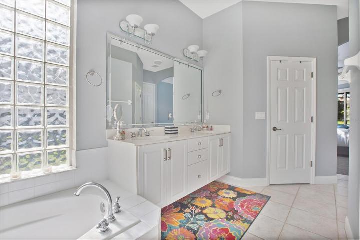 Everything flows very nicely between primary suite and bath