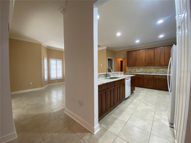 View from the LR into Kitchen