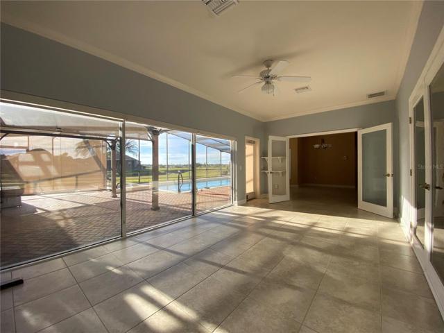 Florida Room with Unobstructed View of Pool Area