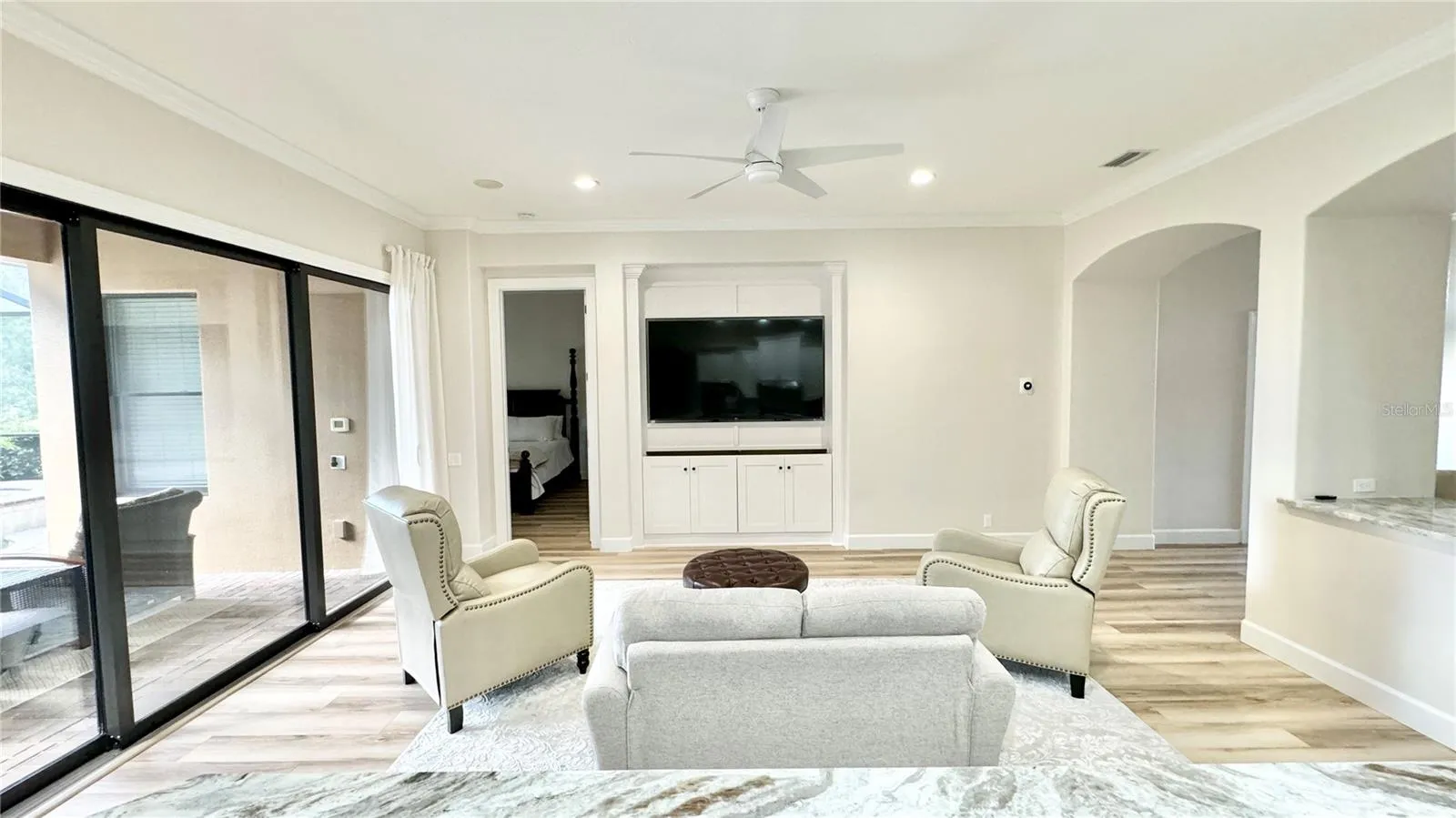 View from Kitchen to Living Room