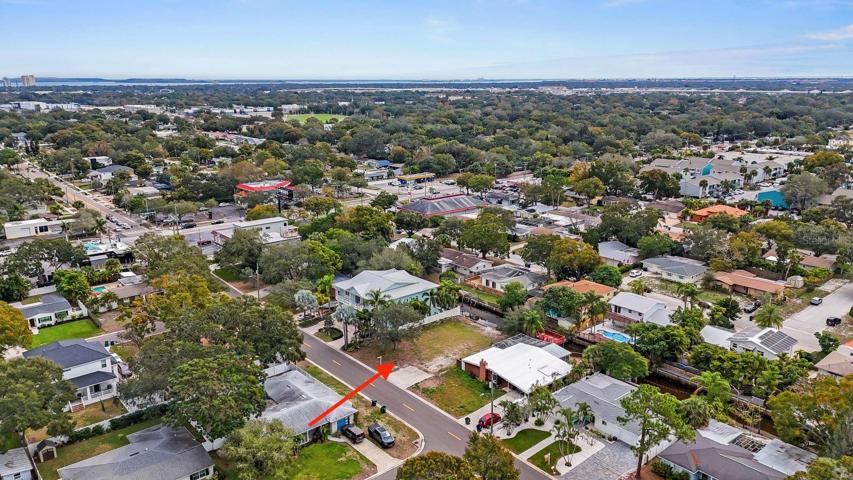 Aerial view showing Gandy Blvd and the cross town expressway
