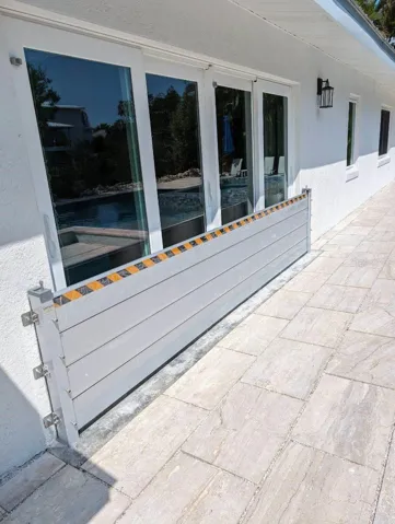 Easy to install custom Hammerhead Aluminum Flood Barrier System