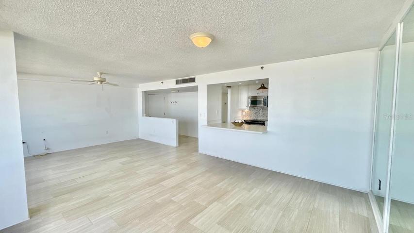 Dining/Living room pass through to kitchen.