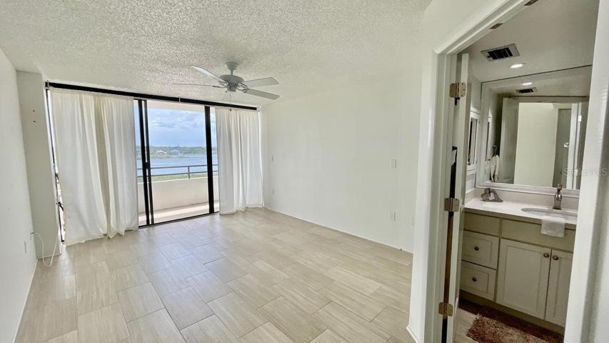 Master Bedroom with Views of Intracoastal Waterway Prior to Painting