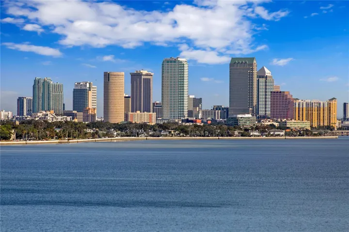 The views from across the bay of Downtown Tampa and Harbour Island
