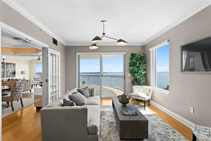An additional informal sitting / television space off of the kitchen