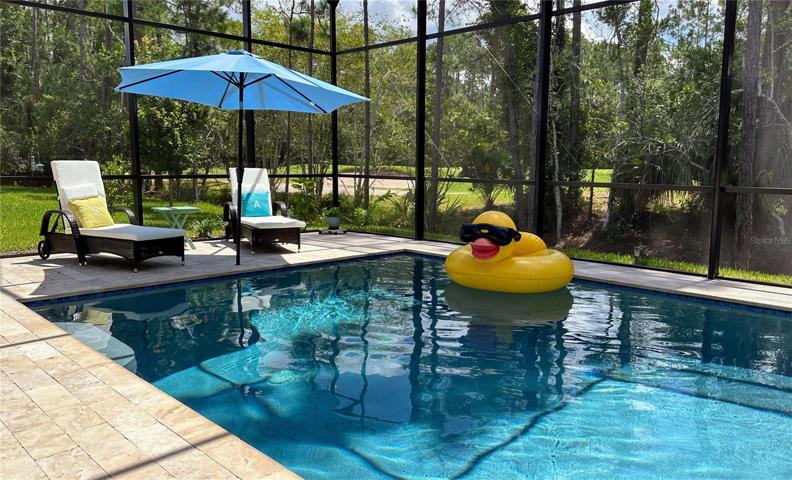 Behold a haven of comfort – an expansive pool deck offering plenty of space for lounging in style. This carefully designed area beckons you to unwind on plush lounge chairs, inviting you to soak up the sun's warmth while embracing the tranquil ambience. What makes this space even more remarkable is the innovative addition of built-in umbrella holders seamlessly integrated into the deck. With this thoughtful feature, shade is always within reach, ensuring your relaxation remains undisturbed. Enjoy a perfect blend of convenience and leisure as you revel in the open-air beauty of your poolside retreat